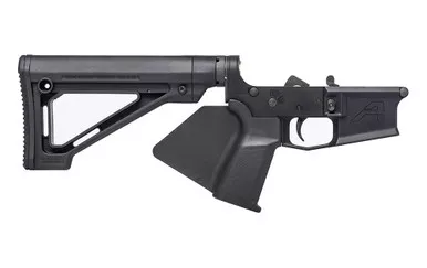 Aero Precision M4E1 Featureless Complete Lower Receiver w/ Magpul Fixed Carbine Stock| Complete Lower | M4E1 | Black | APAR600131