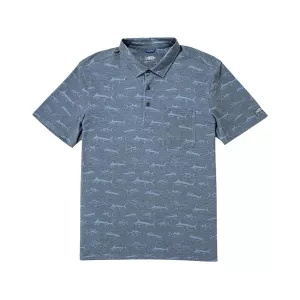 AFTCO Men's Qualifier Short Sleeve Polo Ink Medium