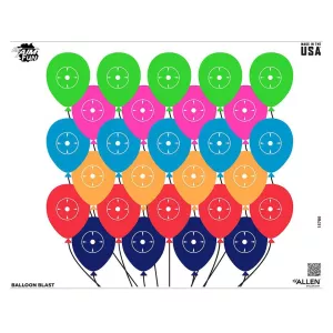 Allen EZ Aim Fun Balloon Blast Paper Target 4PK