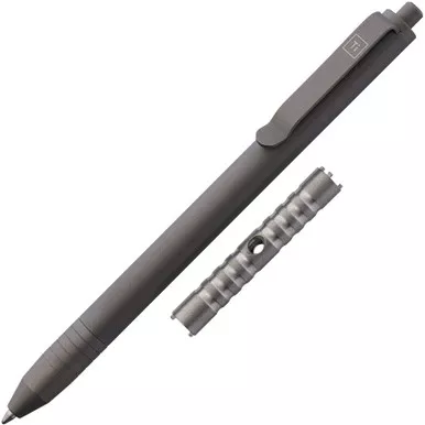 Big Idea Design Slim Click Pen Ti - Stonewashed Finish, Titanium Construction