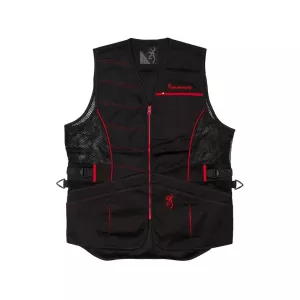 Browning Men's Ace Shooting Vest Polyester Black/Red Large