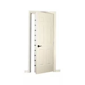 Browning Security 6 Panel Door with Electronic Lock Primer White