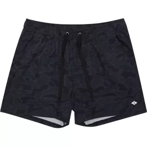 Burlebo Men's Athletic Shorts Black Camo Medium