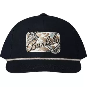 Burlebo Men's Camo Patch Hat Black One Size Fits Most