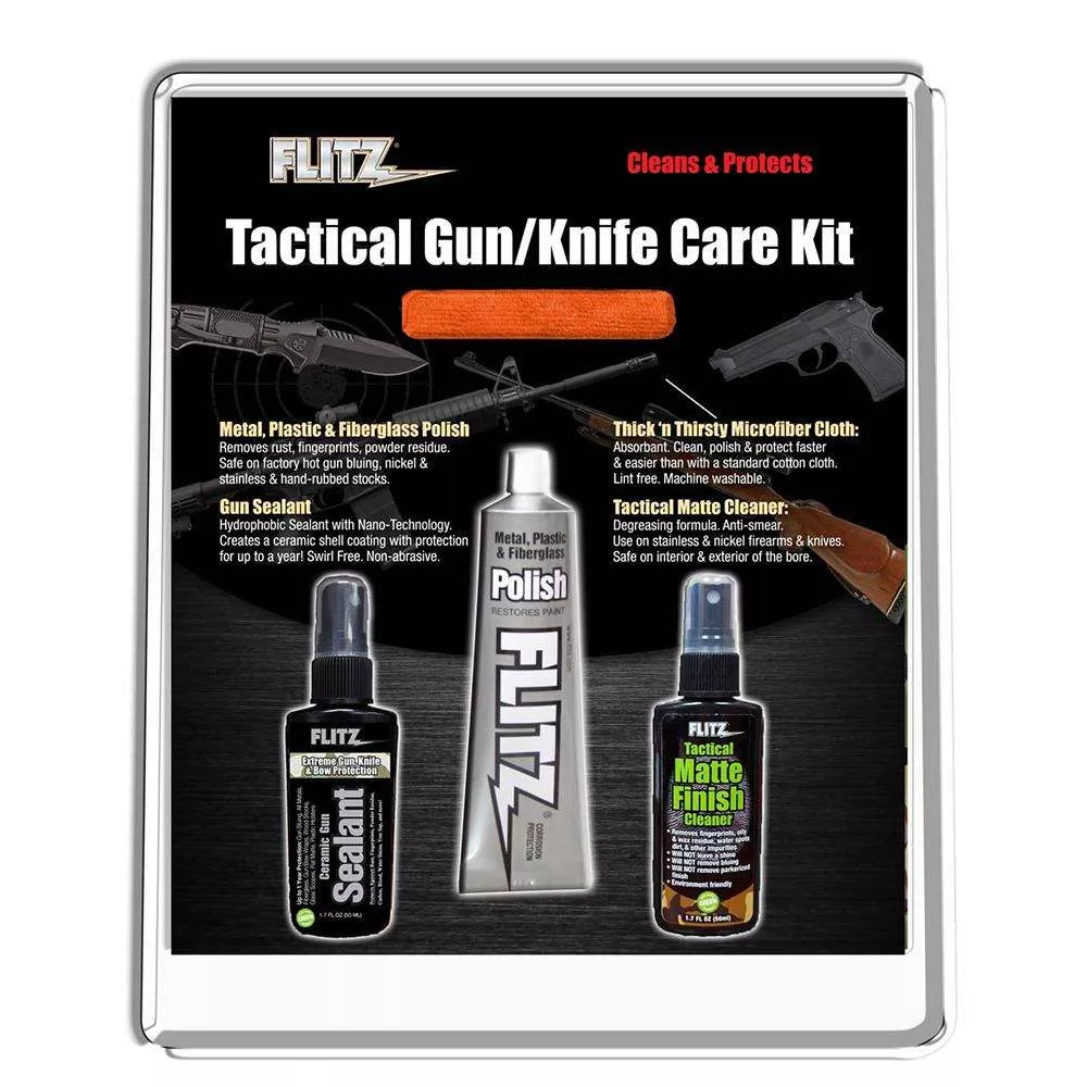 Flitz Tactical Gun & Knife Care Kit Clamshell