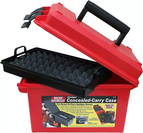 MTM Conceal Carry Handgun Case Red