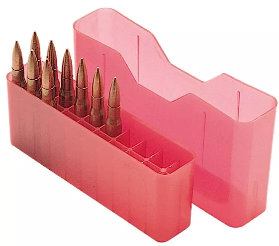 MTM J20L29 Large Base 20 Round Rifle Ammo Box, Red