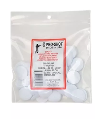 PRO-SHOT PATCH .22-.270CAL 1" 300CT