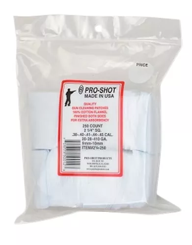 PRO-SHOT PATCH .35-.45CAL 2 1/4" 250