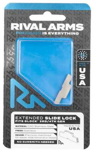 Rival Arms Extended Slide Lock for Glock Models - Gen 3 & 4