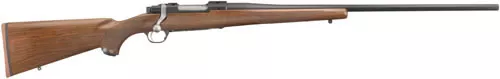 Ruger M77 Hawkeye Standard Bolt Action Rifle 37125, 30-06 Springfield, 22 in, American Walnut Stock, Satin Stainless Finish