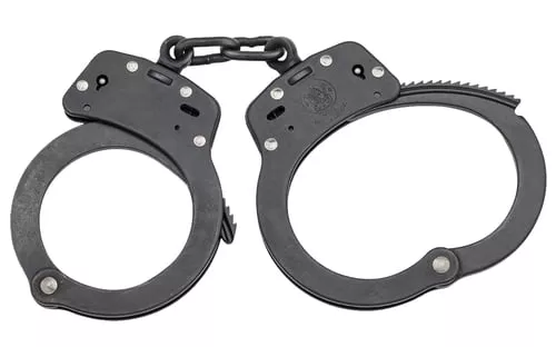 Smith & Wesson M100 Handcuffs - Hinged Blue Standard