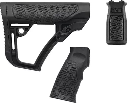 STOCK/GRIP/FOREGRIP M-LOK BLK