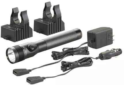 Streamlight Stinger LED Dual Switch Rechargeable Flashlight w/Two AC/DC Holders (75454)