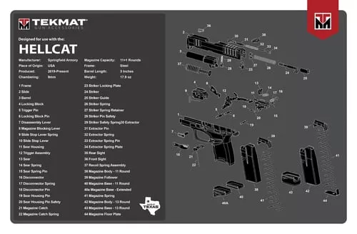 TEKMAT PISTOL MAT SPRNGFLD HELLCAT