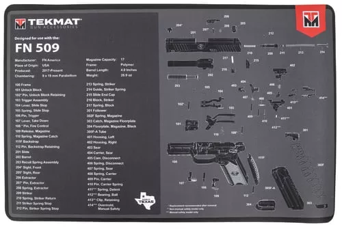 TEKMAT PSTL MAT FOR FN 509 BLK
