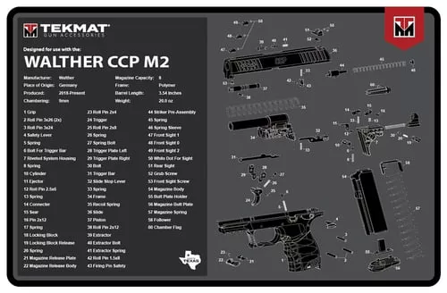 TEKMAT PSTL MAT FOR WALTHER CCP M2