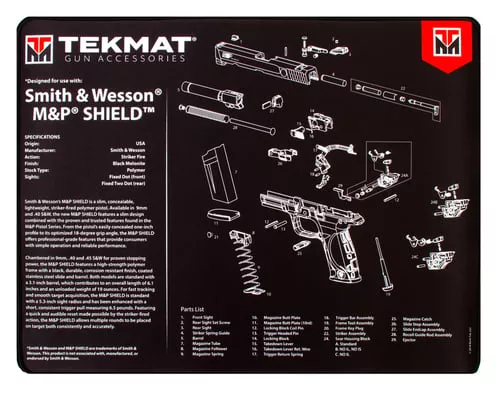 TEKMAT ULTRA PSTL MAT S&W SHIELD BLK