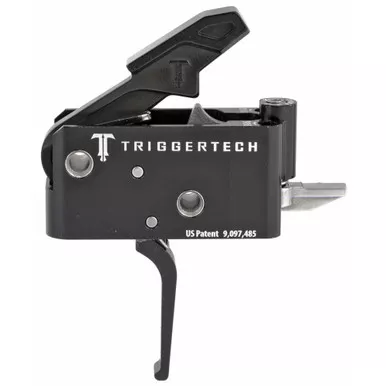 TriggerTech Trigger | 2.5-5.0LB Pull Weight | Fits AR-15 | Adaptable Flat Trigger | Two Stage | Adjustable | Black Finish | Includes Installation Tools | Instruction Book | & Patch | AR0-TBB-25-NNF