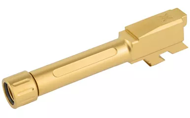 True Precision Glock 43 Replacement Barrel Threaded 1/2x28 Titanium Nitride Gold Finish