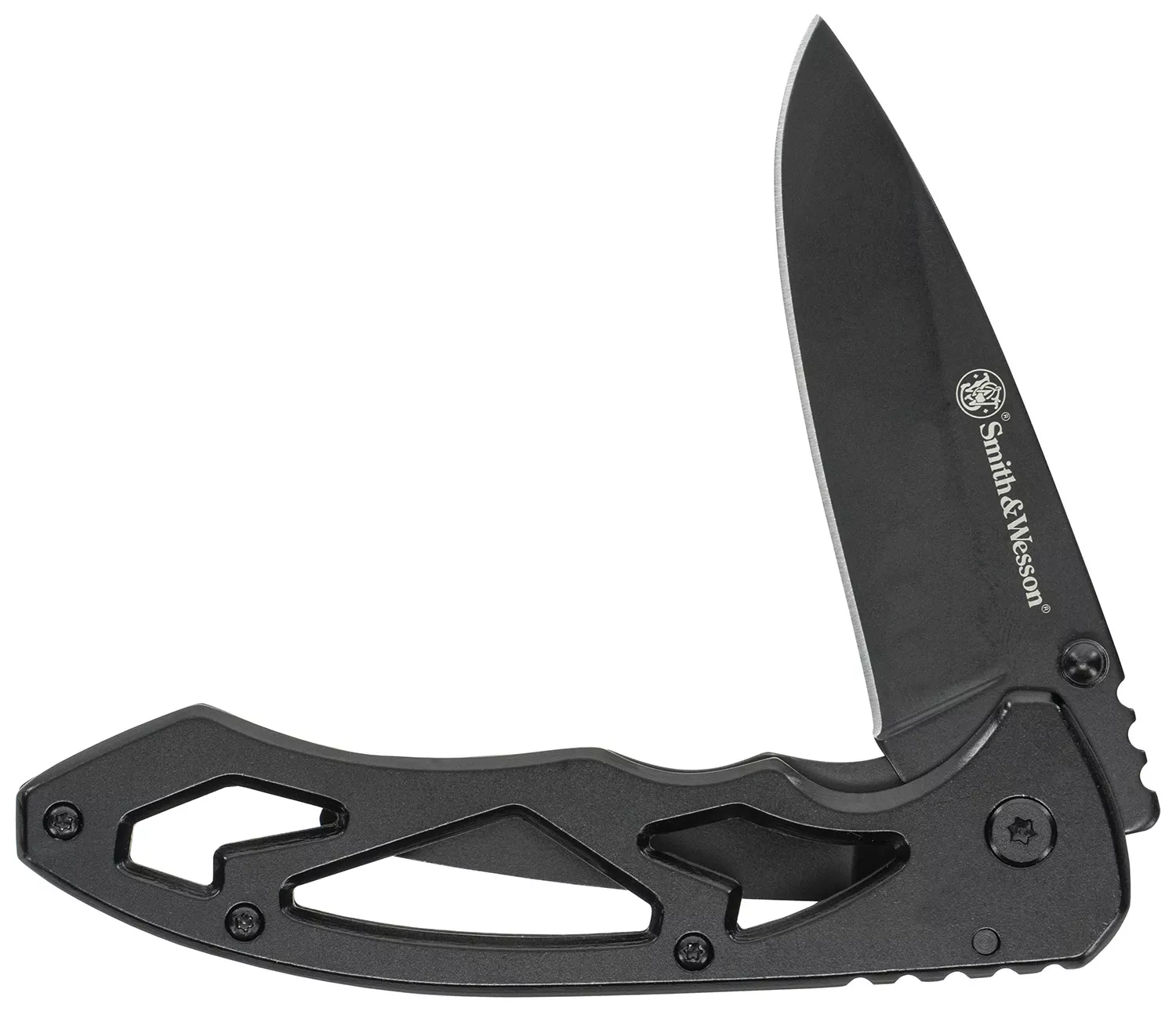 Uncle Henry CK400LCP SkeletonizedLarge 3" Folding Drop Point Plain Stainless Steel Blade 4.40" Handle Includes Pocket Clip