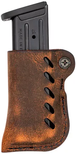 Versacarry Leather Magazine Carrier Adjustable Single Stack Brown